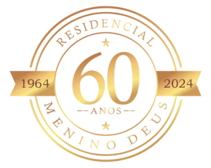Selo comemorativo de 60 anos do Residencial Menino Deus, de 1964 a 2024